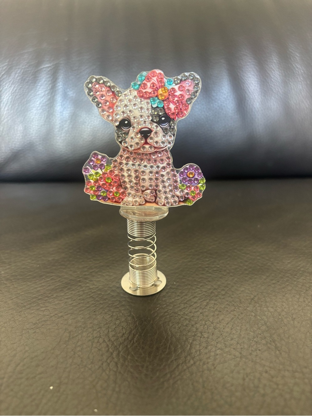 Hand Crafted Rhinestone Dog Car Dashboard Bobble Head Decor - pick 1 (sealed) - Picture 4 of 5